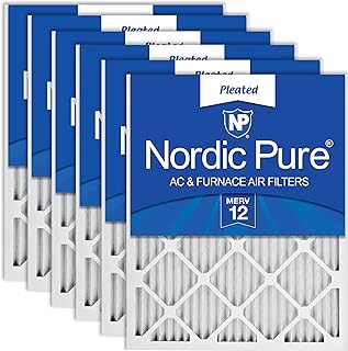 Nordic Pure MERV 12 Pleated AC Furnace Filter