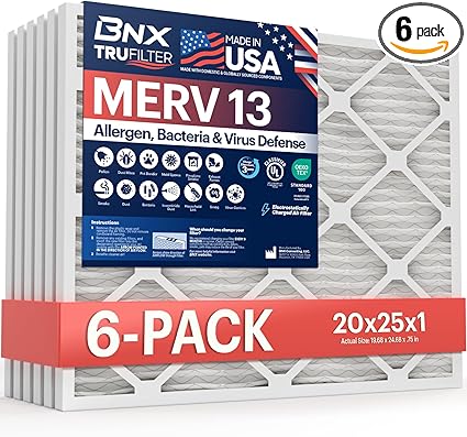Simply 20x20x1 Air Filter MERV 8 MPR 600 12 Pack Furnace HVAC